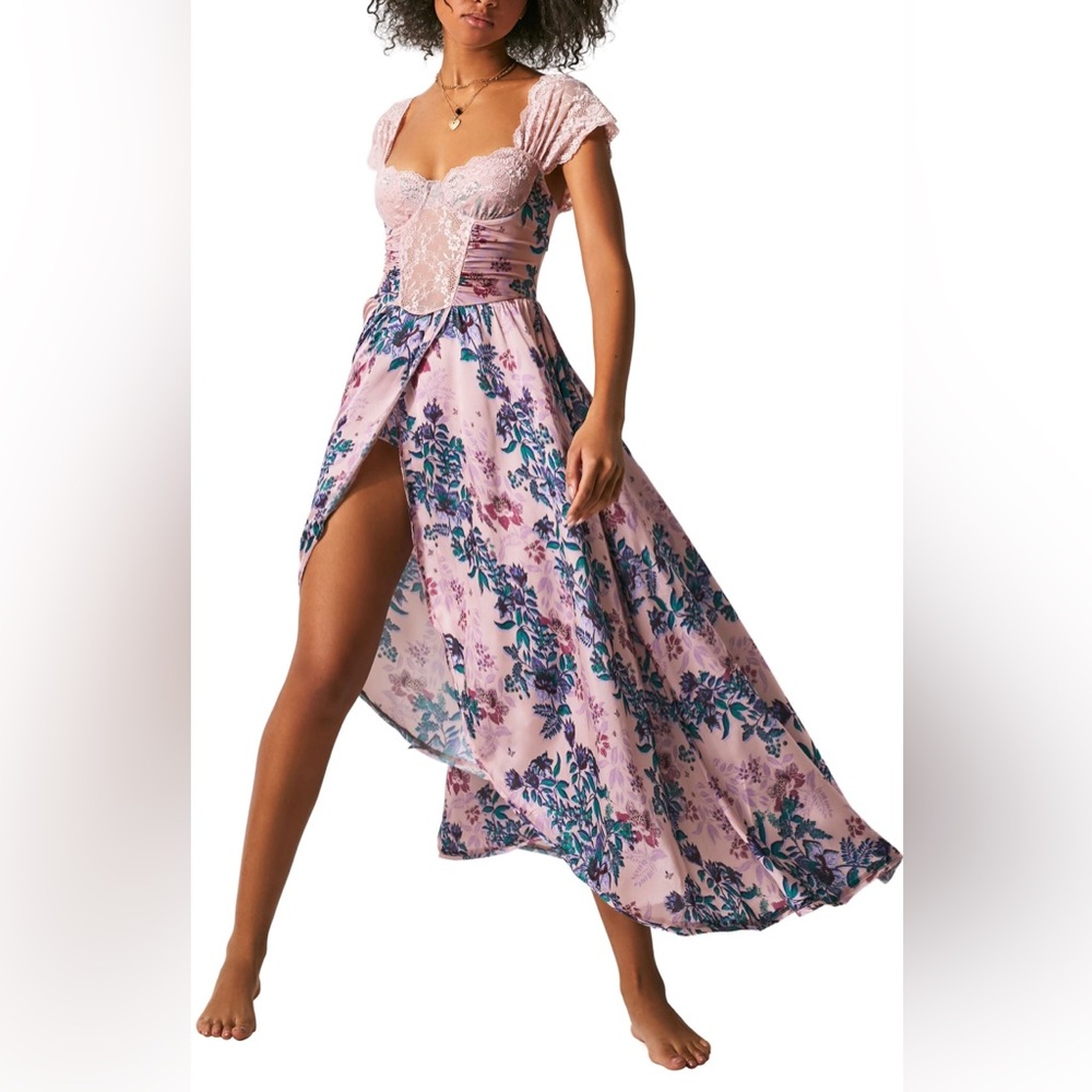 Free people/ intimately bad for you bodysuit maxi dress
